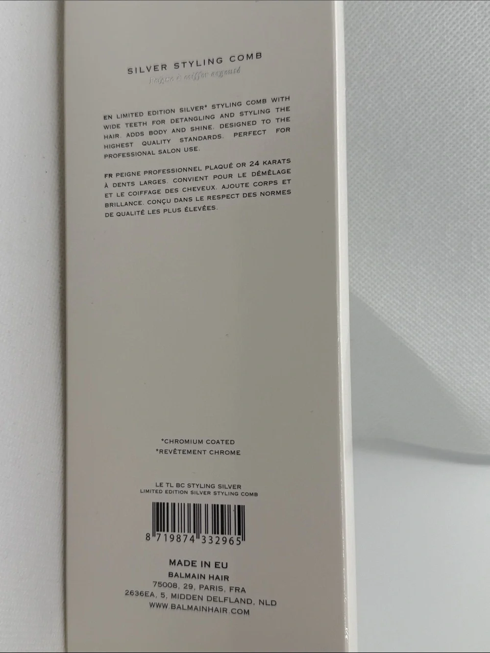 Balmain Silver Wide-Tooth Styling Comb